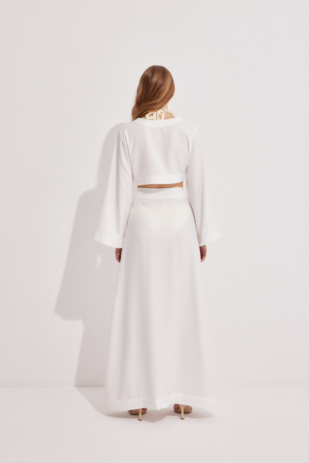 Luna Capsula-Monaco Keten Crop Etek Takım-Alt - Üst Takım-4-Milagron.com