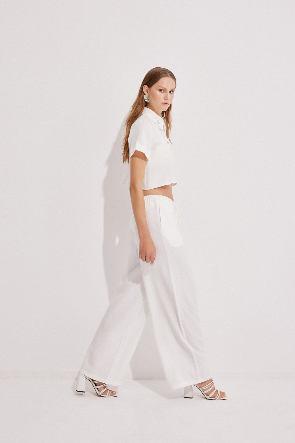 Luna Capsula-St Tropez Keten Gömlek Pantolon Takımı-Alt - Üst Takım-2-Milagron.com