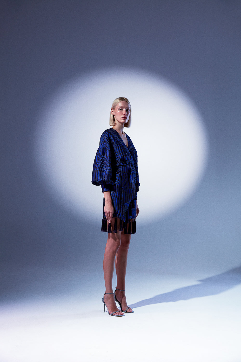 Lunaire Studio-Aster,Saks Brokar Püsküllü Elbise-Elbise-3-Milagron.com