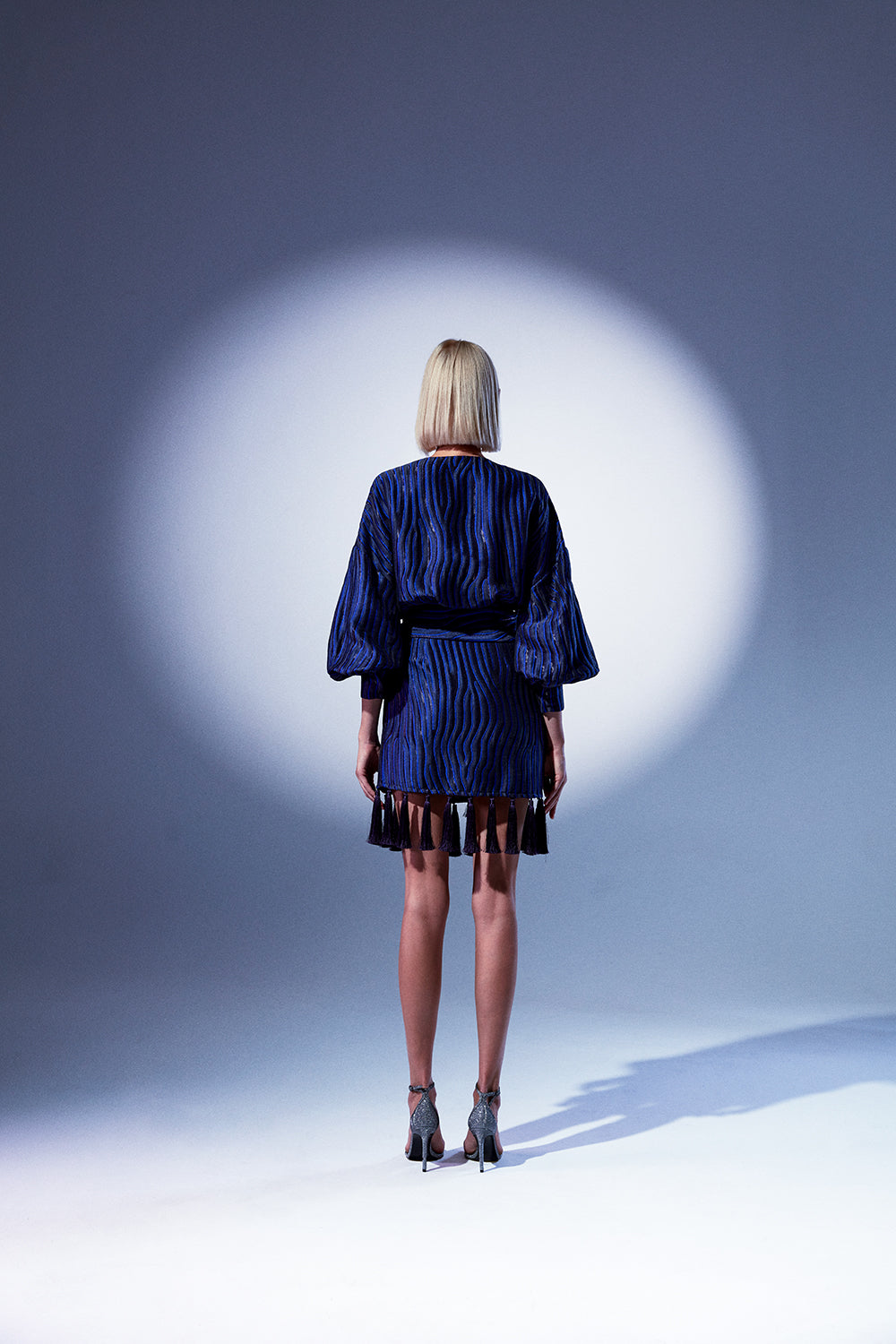 Lunaire Studio-Aster,Saks Brokar Püsküllü Elbise-Elbise-4-Milagron.com