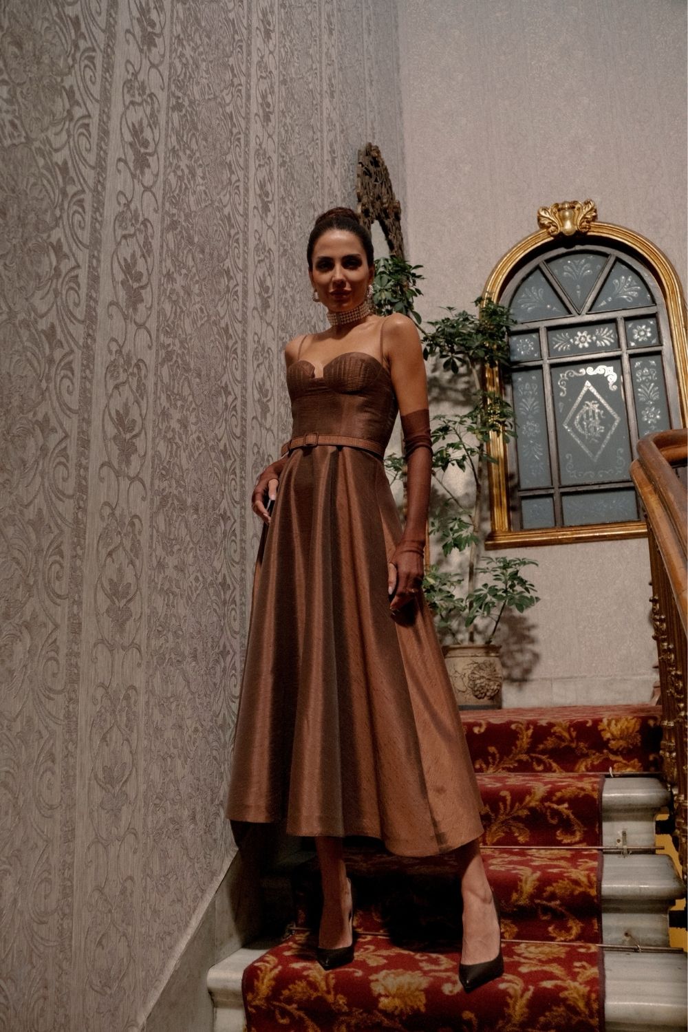 Lucia - Şantuk Midi Elbise - 4