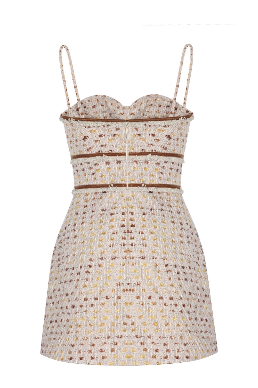 Marina - Fiyonklu Tüvit Mini Elbise - 2