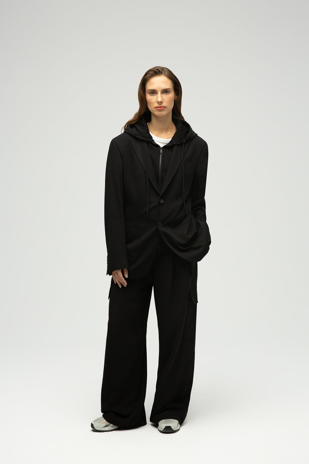 MAXIMUS-Eran Çıkabilir Kapüşonlu Oversize Örme Blazer-Ceket-3-Milagron.com