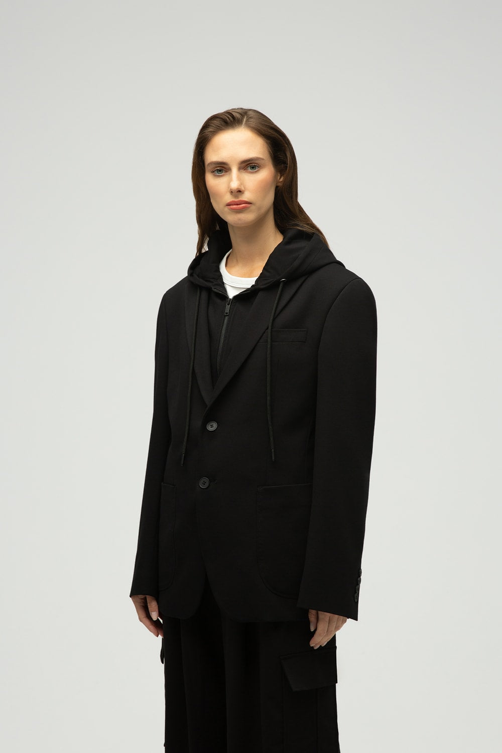 MAXIMUS-Eran Çıkabilir Kapüşonlu Oversize Örme Blazer-Ceket-7-Milagron.com