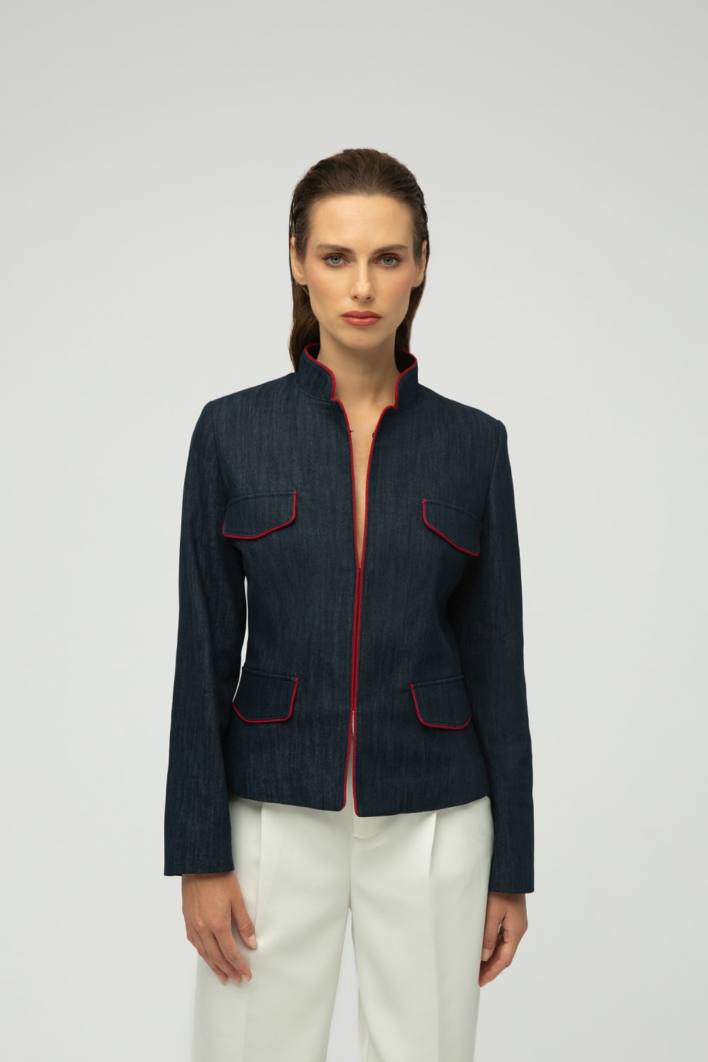 MAXIMUS-Rea Denim Görünümlü Esnek Ceket-Ceket-2-Milagron.com