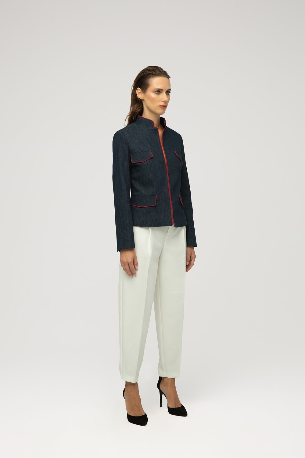 MAXIMUS-Rea Denim Görünümlü Esnek Ceket-Ceket-5-Milagron.com