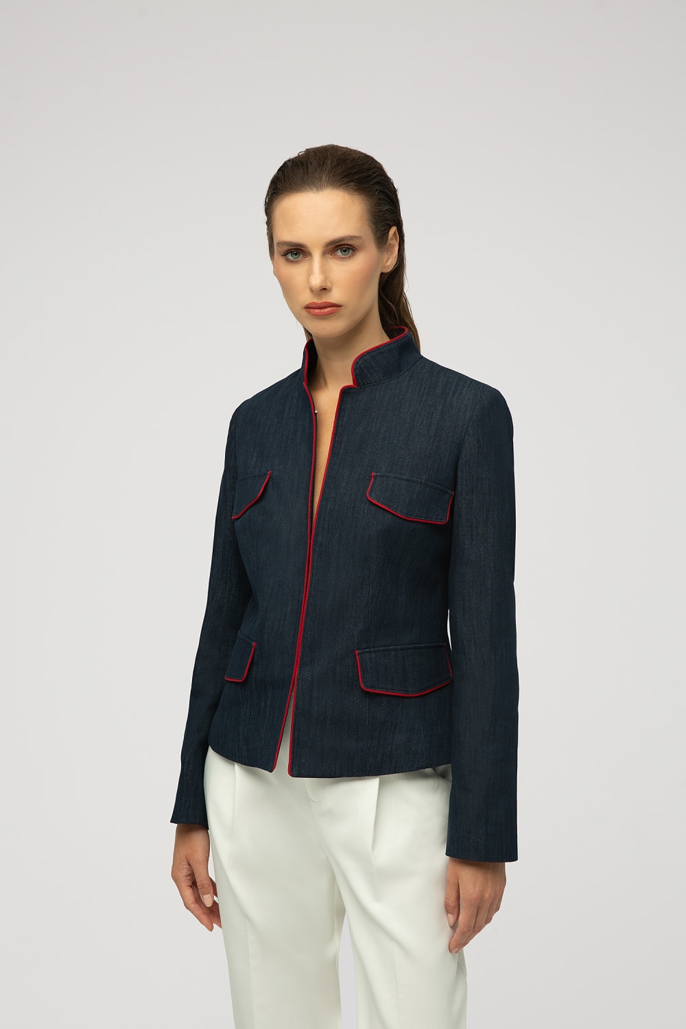 MAXIMUS-Rea Denim Görünümlü Esnek Ceket-Ceket-8-Milagron.com