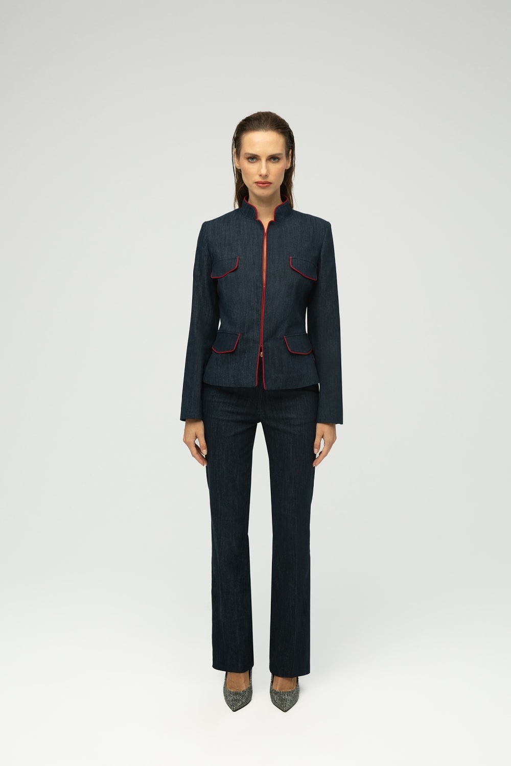 MAXIMUS-Rea Denim Görünümlü Esnek Pantolon-Pantolon-1-Milagron.com