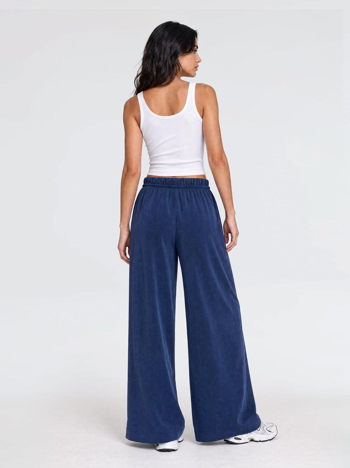 Calira Modal Wide Leg Pantolon - Lacivert