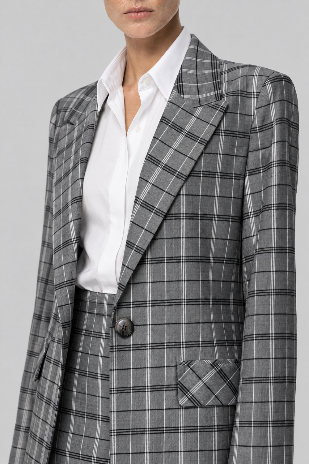 Irene Ekoseli Blazer Ceket Gri