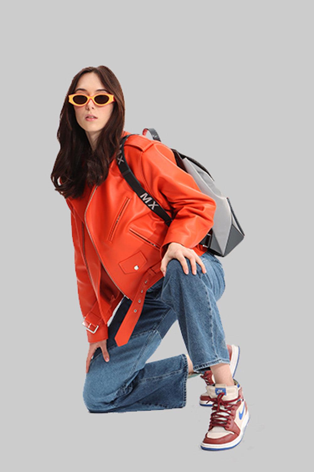 MX Clan-MX-11 Biker Turuncu-Deri Mont-3-Milagron.com