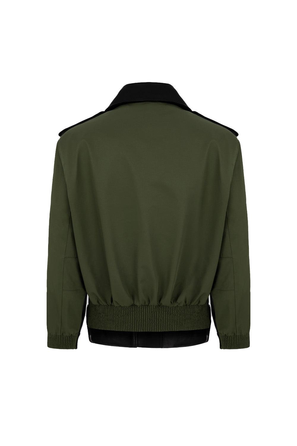 MX Clan-MX-30 Biker Yeşil-Deri Mont-2-Milagron.com