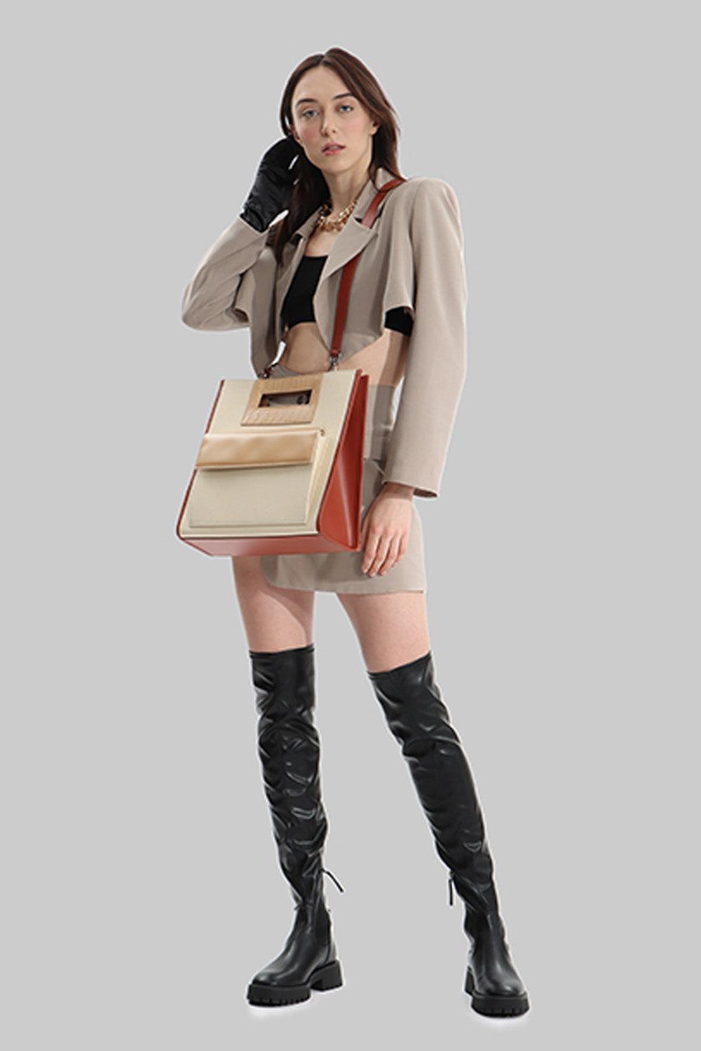 MX Clan-Micro Bej-Omuz Çantası-7-Milagron.com