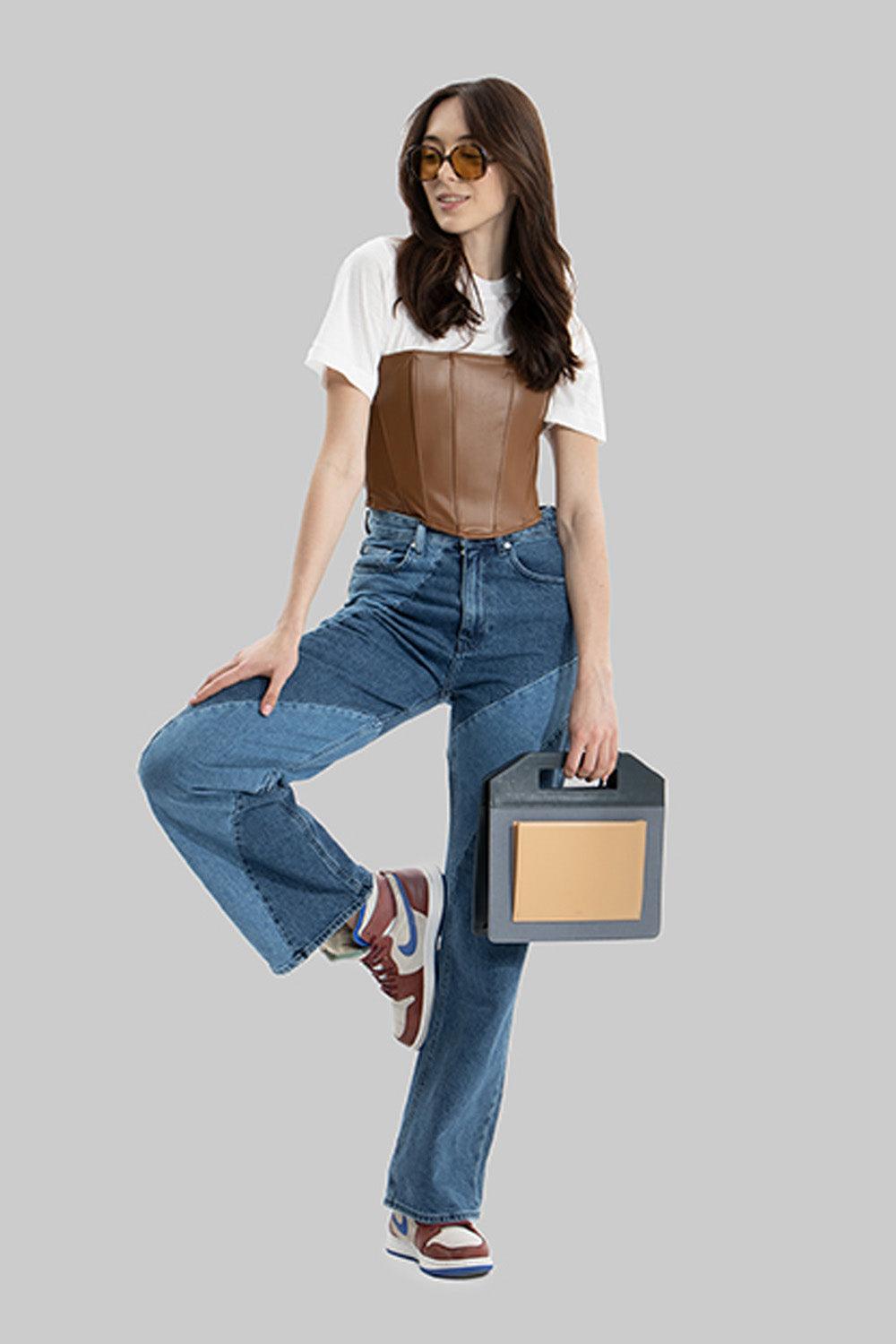 MX Clan-Nifty Lacivert-Omuz Çantası-6-Milagron.com