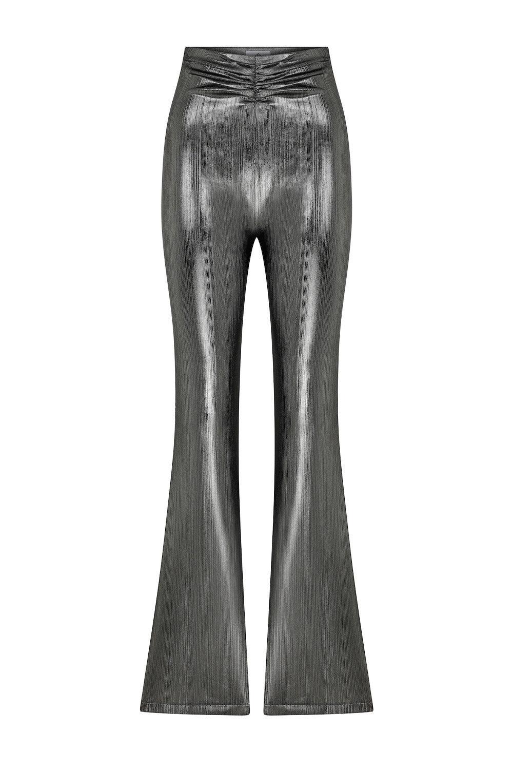 Maeve-Loose Fit Metallic Pants-Kot Pantolon-2-Milagron.com