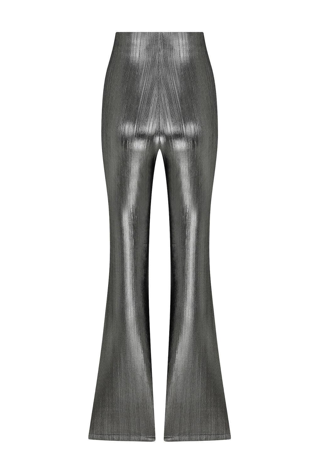 Maeve-Loose Fit Metallic Pants-Kot Pantolon-3-Milagron.com