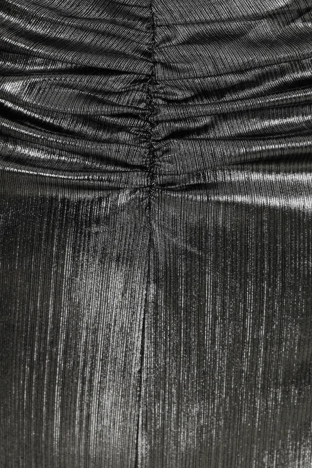 Maeve-Loose Fit Metallic Pants-Kot Pantolon-4-Milagron.com