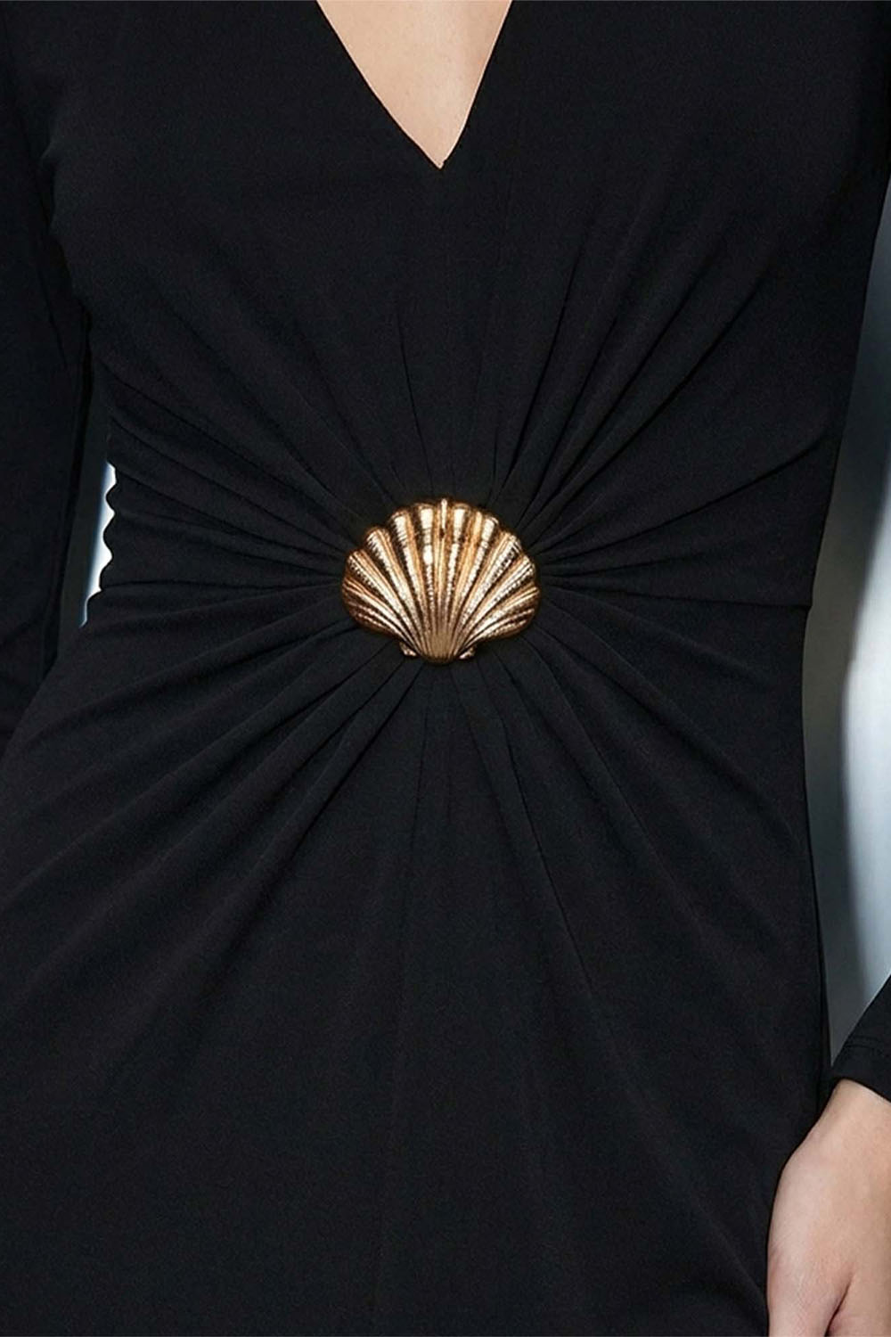 Aura Siyah Elbise - 5