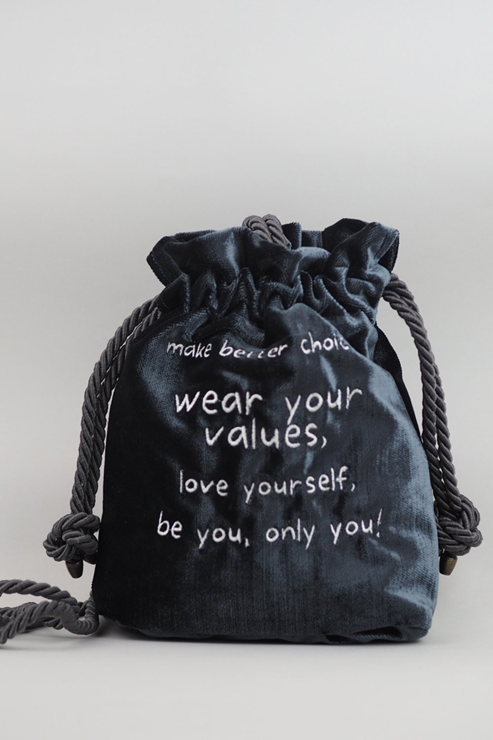 Mah-Roc-Nakışlı Mini Parlak Antrasit Omuz Çantası-Omuz Çantası-1-Milagron.com