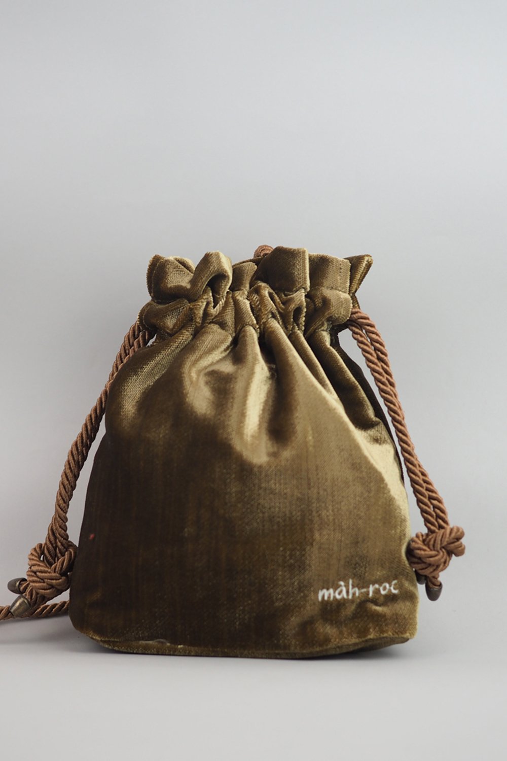 Mah-Roc-Nakışlı Mini Parlak Kahverengi Omuz Çantası-Omuz Çantası-1-Milagron.com