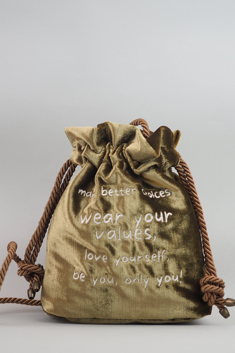 Mah-Roc-Nakışlı Mini Parlak Kahverengi Omuz Çantası-Omuz Çantası-2-Milagron.com