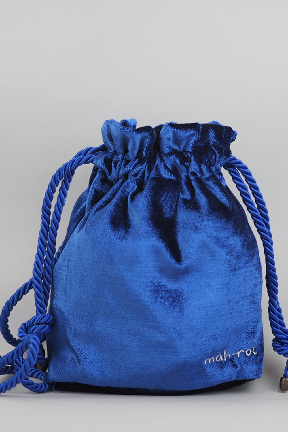 Mah-Roc-Nakışlı Mini Parlak Mavi Omuz Çantası-Omuz Çantası-1-Milagron.com