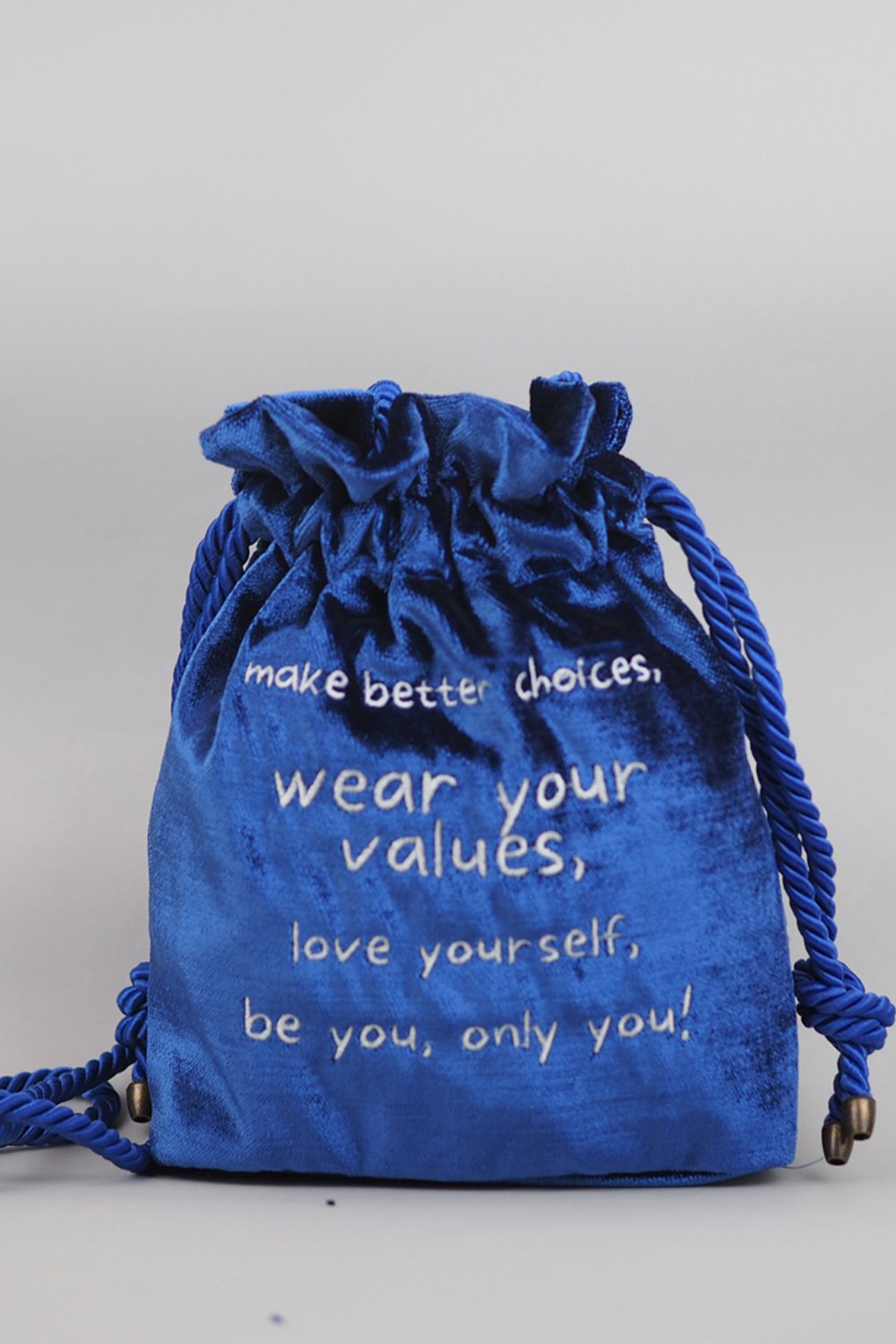 Mah-Roc-Nakışlı Mini Parlak Mavi Omuz Çantası-Omuz Çantası-1-Milagron.com