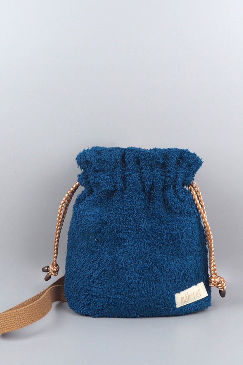 Mah-Roc-Peluş Gece Mavi Mini Omuz Çantası-Omuz Çantası-1-Milagron.com
