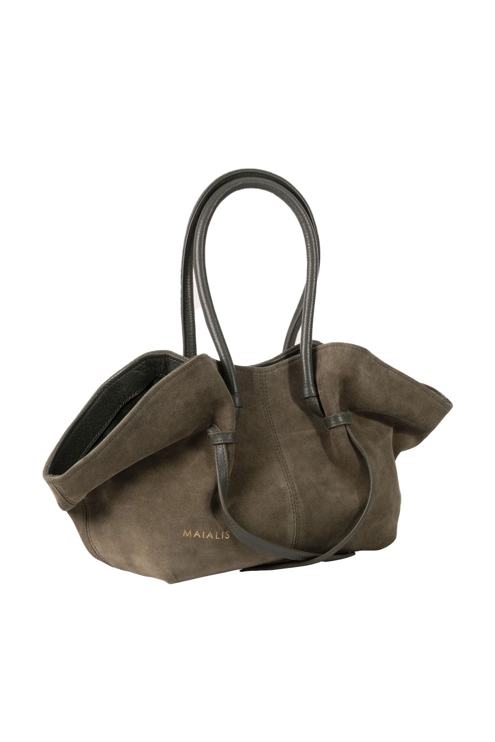 Maialis Design-Dyna Mini Green Suede-Omuz Çantası-1-Milagron.com