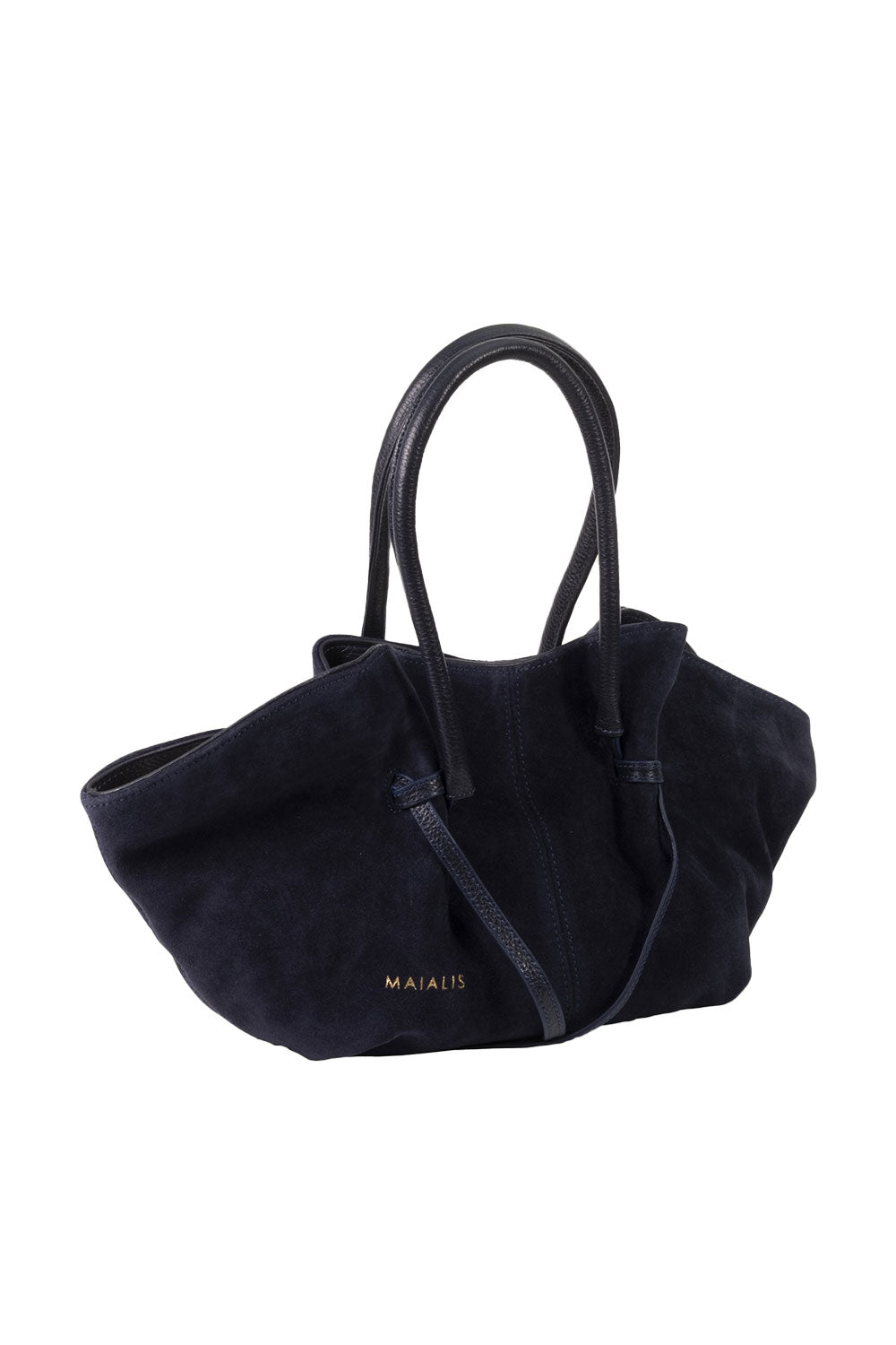 Maialis Design-Dyna Mini Navy Blue Suede-Omuz Çantası-1-Milagron.com