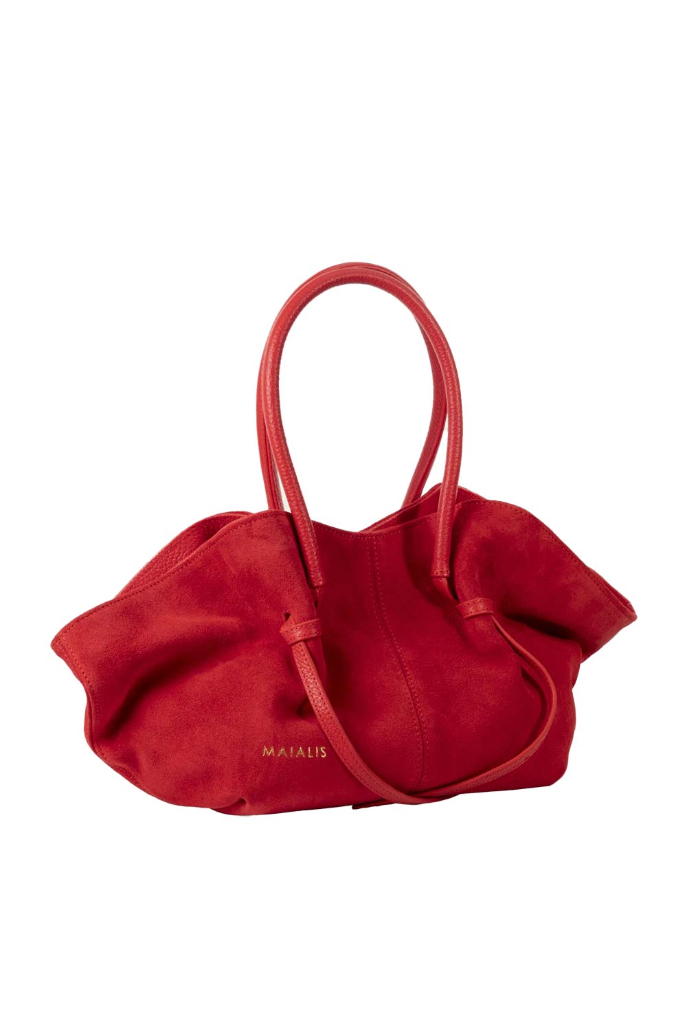 Maialis Design-Dyna Mini Red Suede-Omuz Çantası-1-Milagron.com