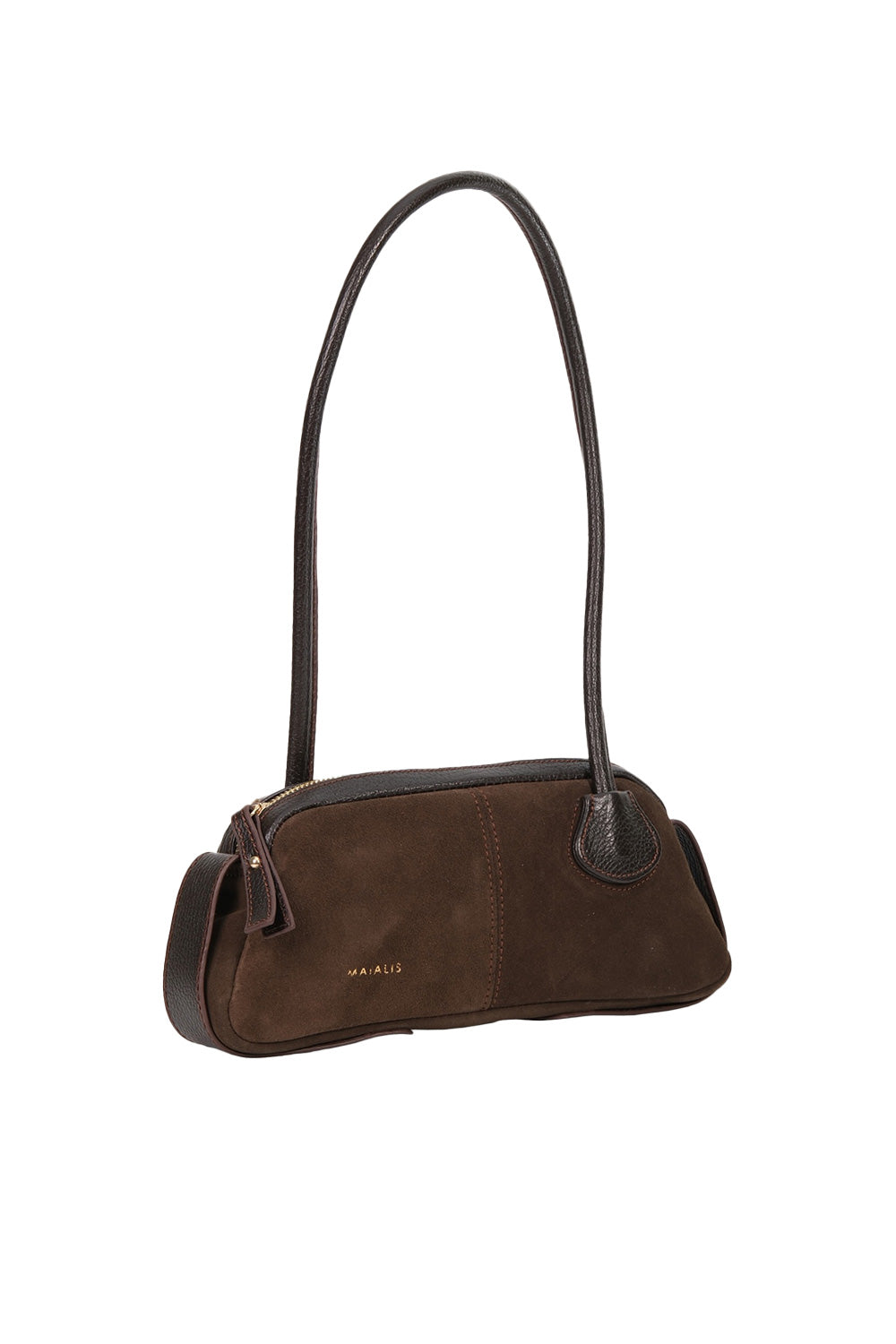 Maialis Design-Stella Brown Suede-Omuz Çantası-1-Milagron.com