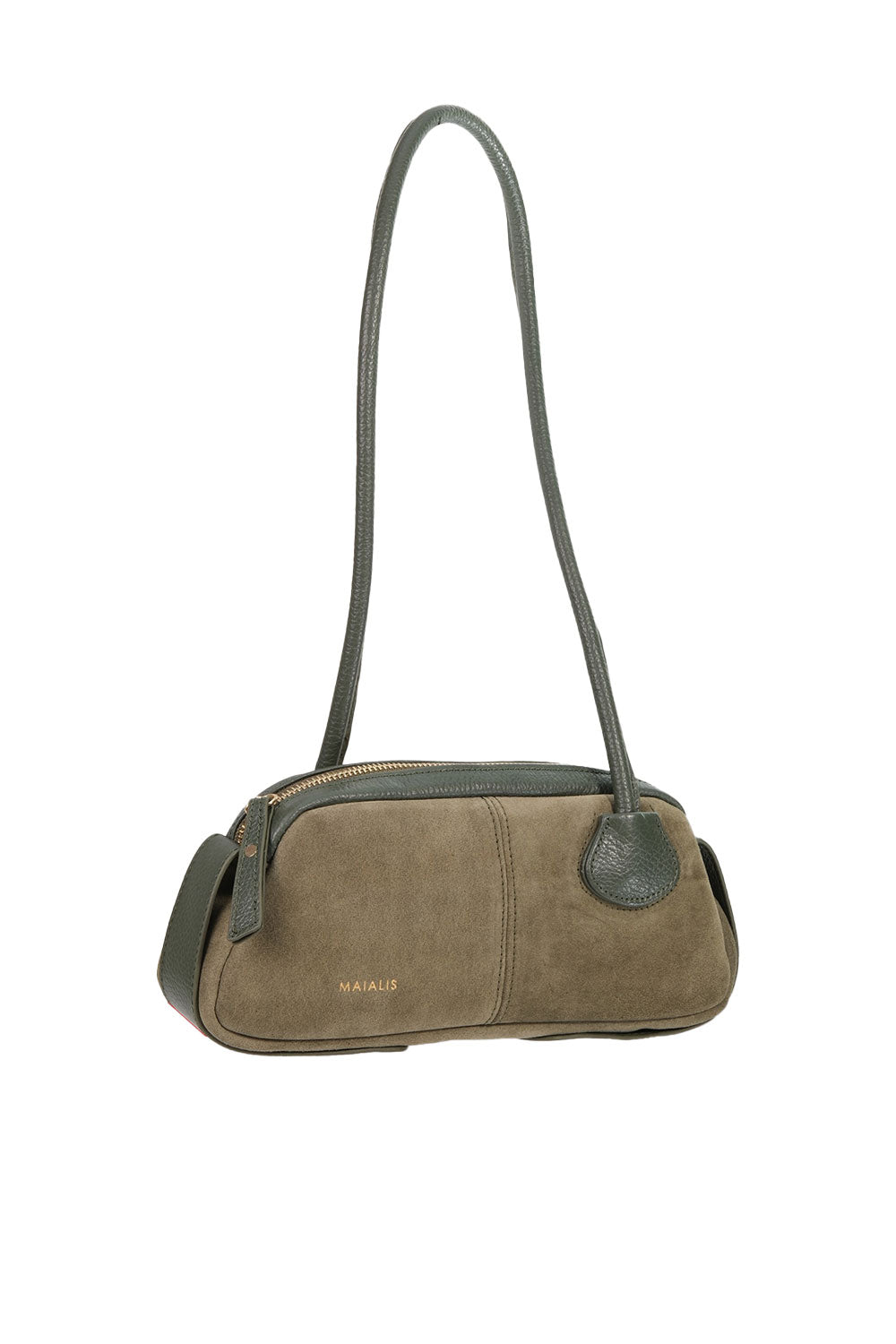 Maialis Design-Stella Green Suede-Omuz Çantası-1-Milagron.com