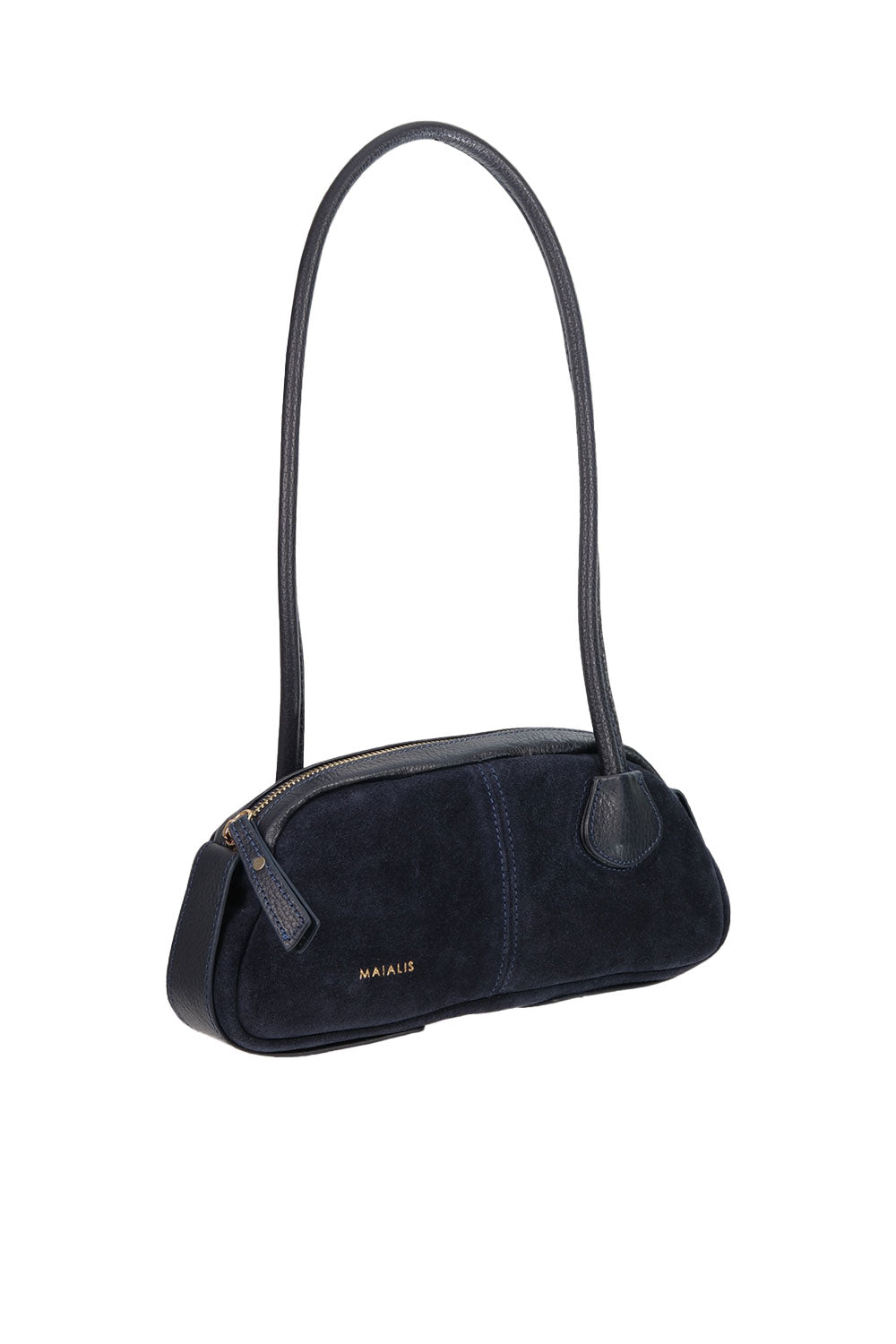 Maialis Design-Stella Navy Blue Suede-Omuz Çantası-1-Milagron.com