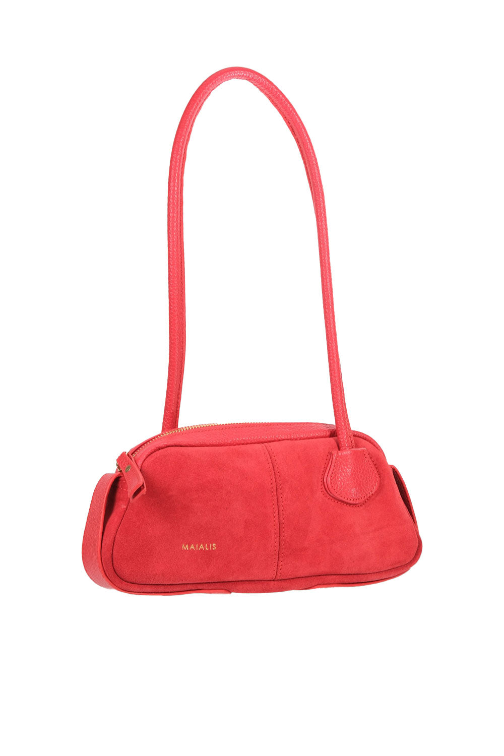 Maialis Design-Stella Red Suede-Omuz Çantası-1-Milagron.com