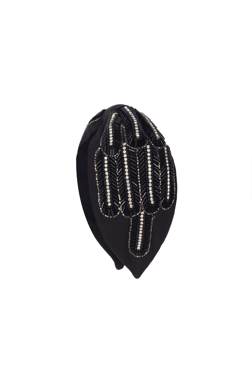 Maisha's-Aura İpek Kumaş Üzerine Özel Tasarım İşlemeli Taç-Saç Aksesuarı-1-Milagron.com