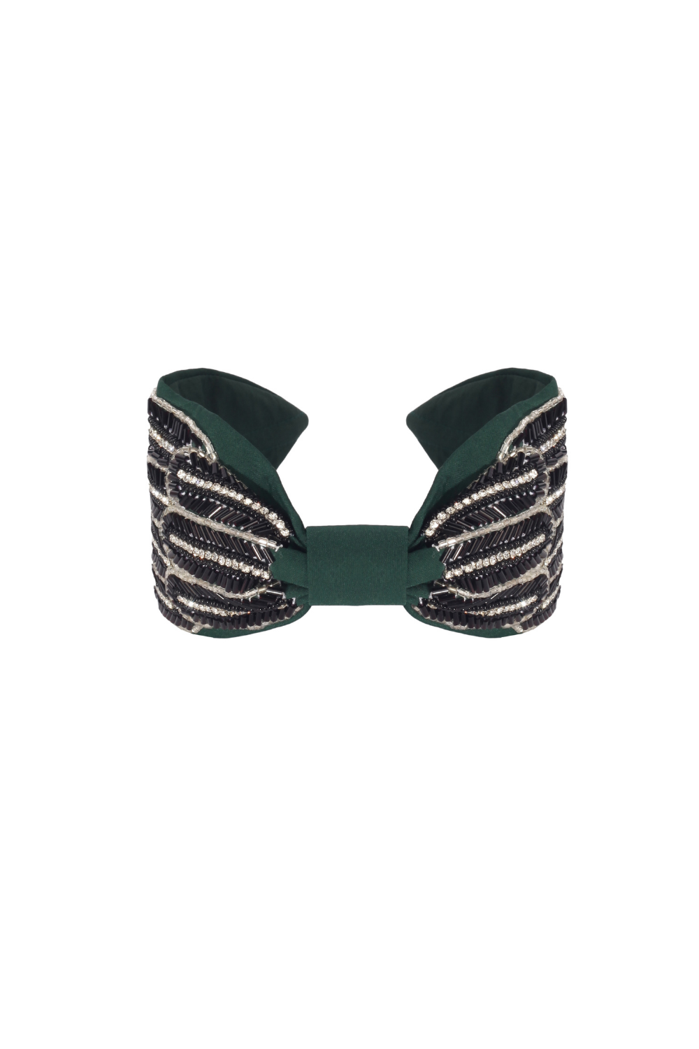 Maisha's-Aura İpek Kumaş Üzerine Özel Tasarım İşlemeli Taç-Saç Aksesuarı-1-Milagron.com