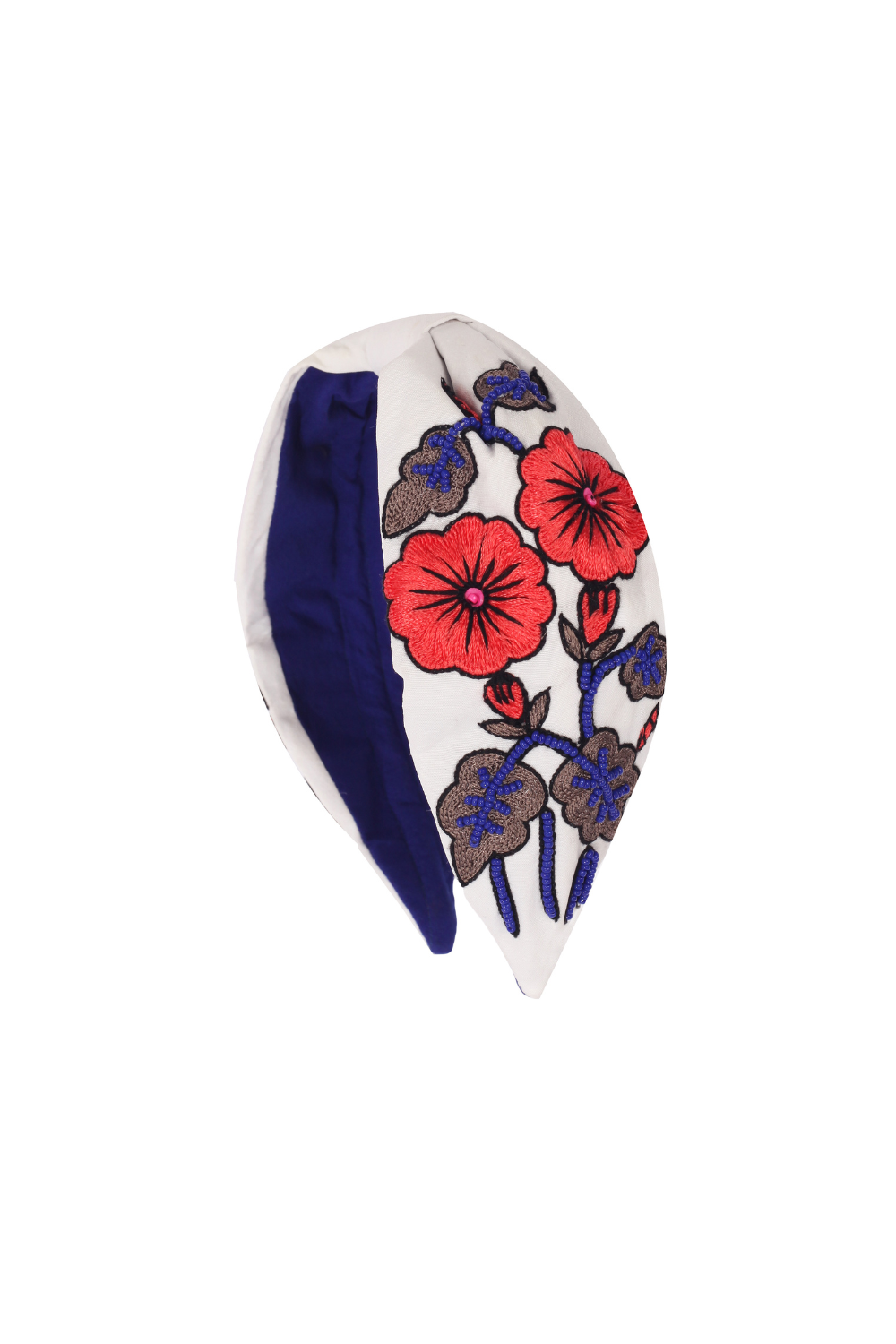 Maisha's-Bloom İ̇pek Kumaş Üzerine Özel Tasarım İşlemeli Taç-Saç Aksesuarı-1-Milagron.com