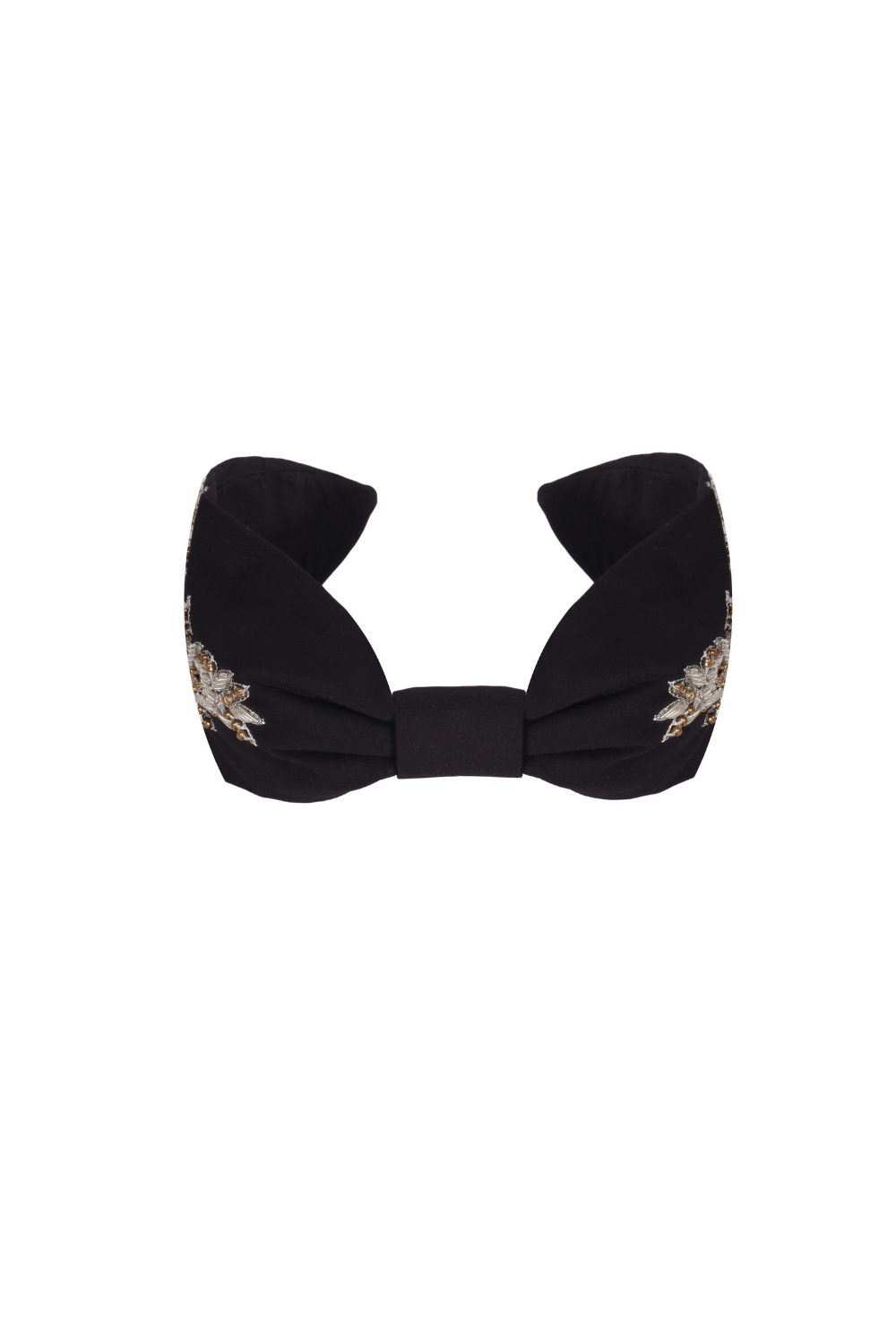 Maisha's-Damasque İpek Kumaş Üzerine Özel Tasarım İşlemeli Taç-Saç Aksesuarı-2-Milagron.com