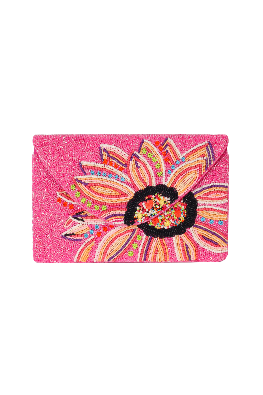 Maisha's-Fleur İşlemeli Özel Tasarım Clutch Çanta-El Çantası-1-Milagron.com