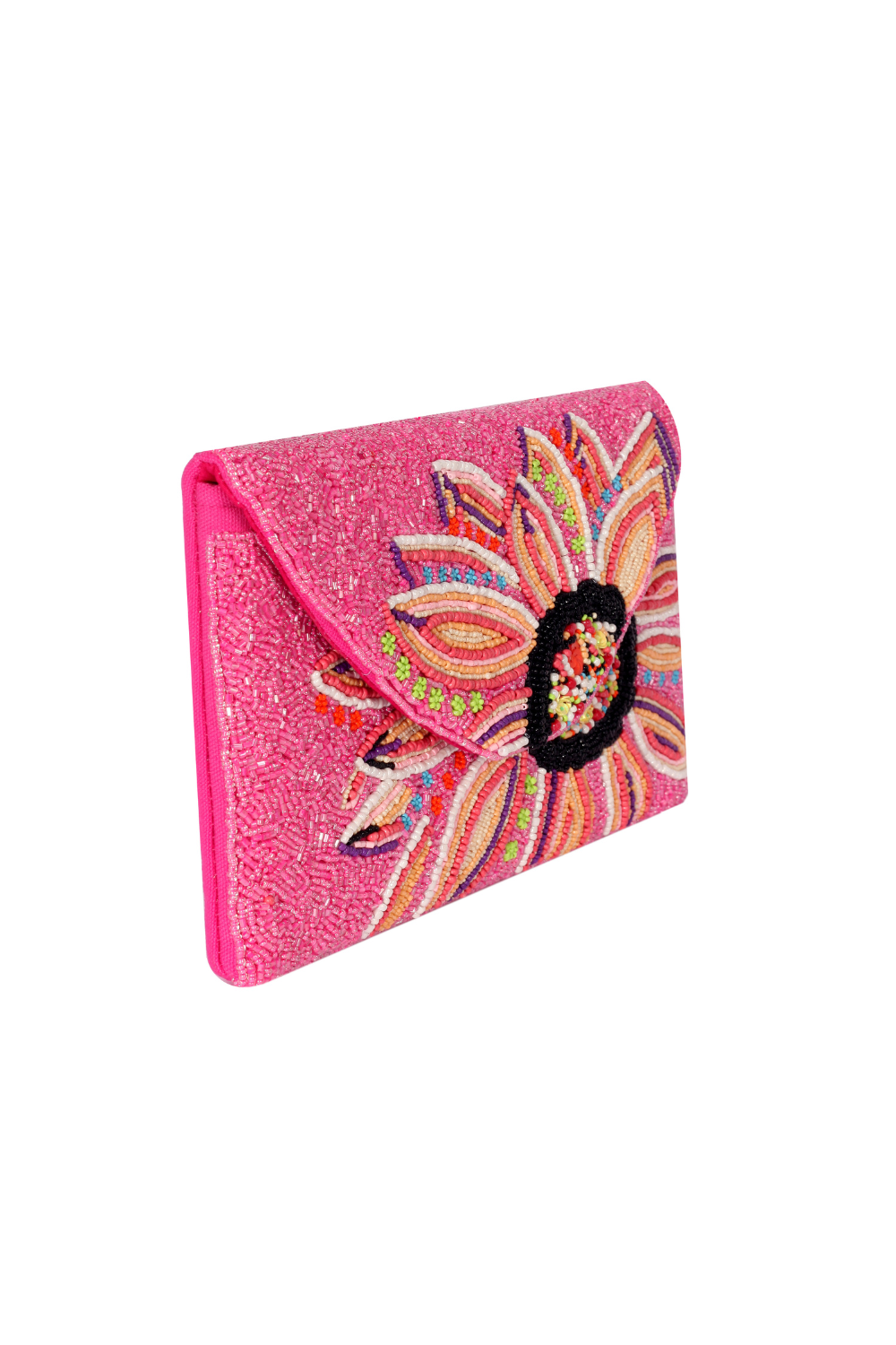 Maisha's-Fleur İşlemeli Özel Tasarım Clutch Çanta-El Çantası-2-Milagron.com