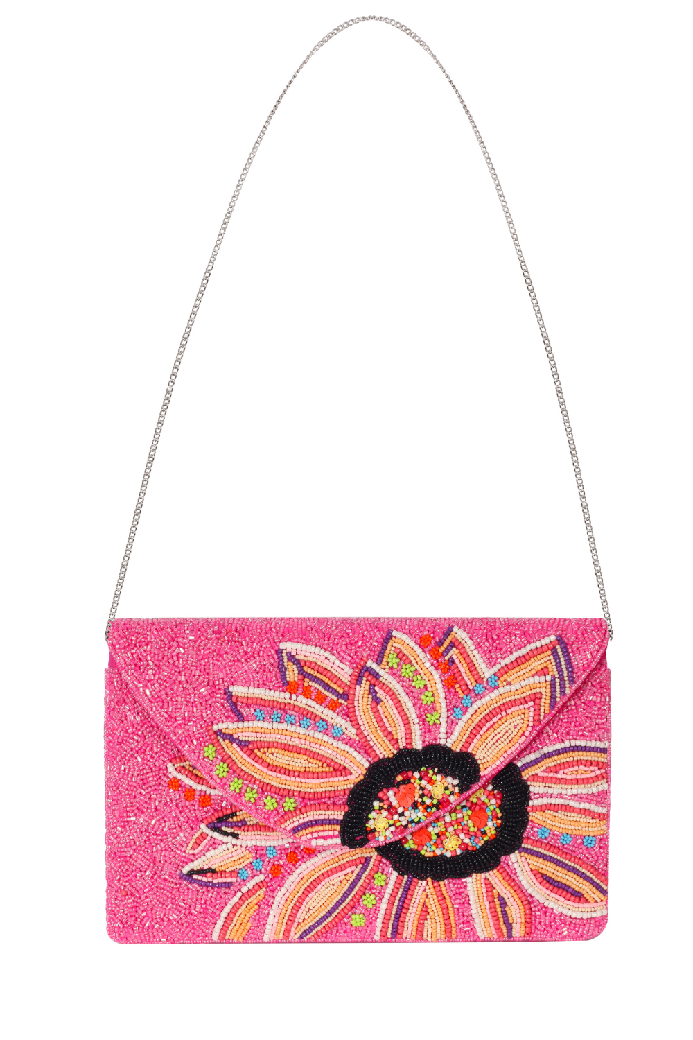 Maisha's-Fleur İşlemeli Özel Tasarım Clutch Çanta-El Çantası-3-Milagron.com