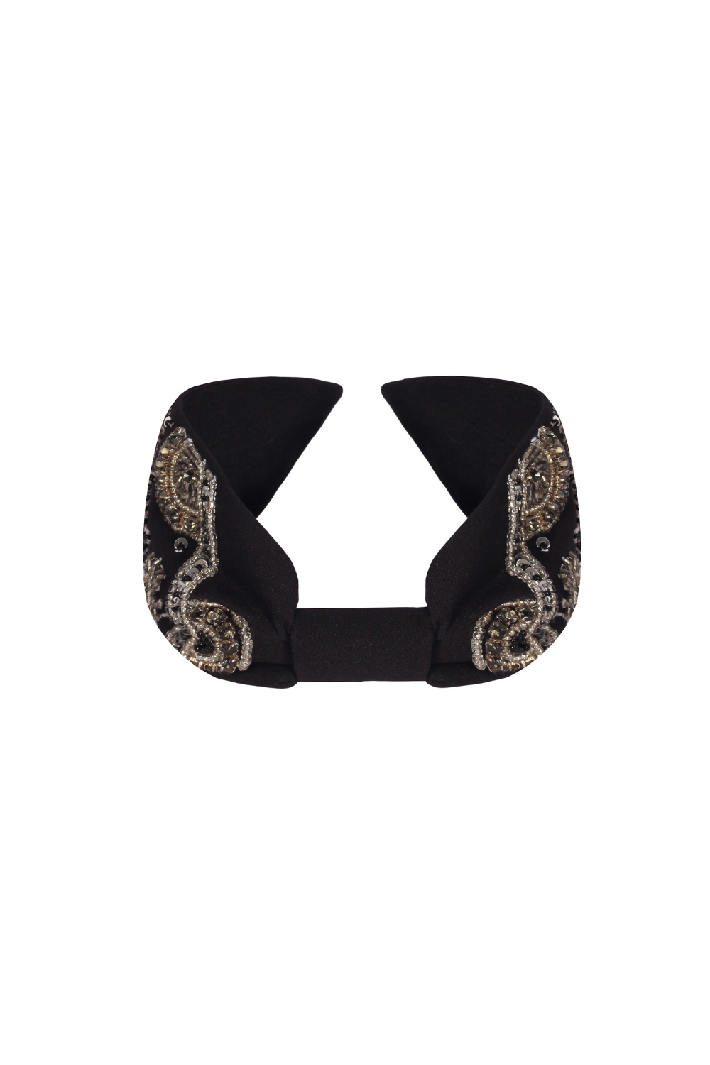 Maisha's-Henna İpek Kumaş Üzerine Özel Tasarım İşlemeli Taç-Saç Aksesuarı-1-Milagron.com