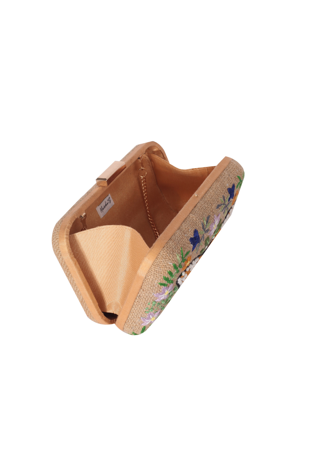 Maisha's-Papillon İşlemeli Özel Tasarım Clutch Çanta-El Çantası-4-Milagron.com