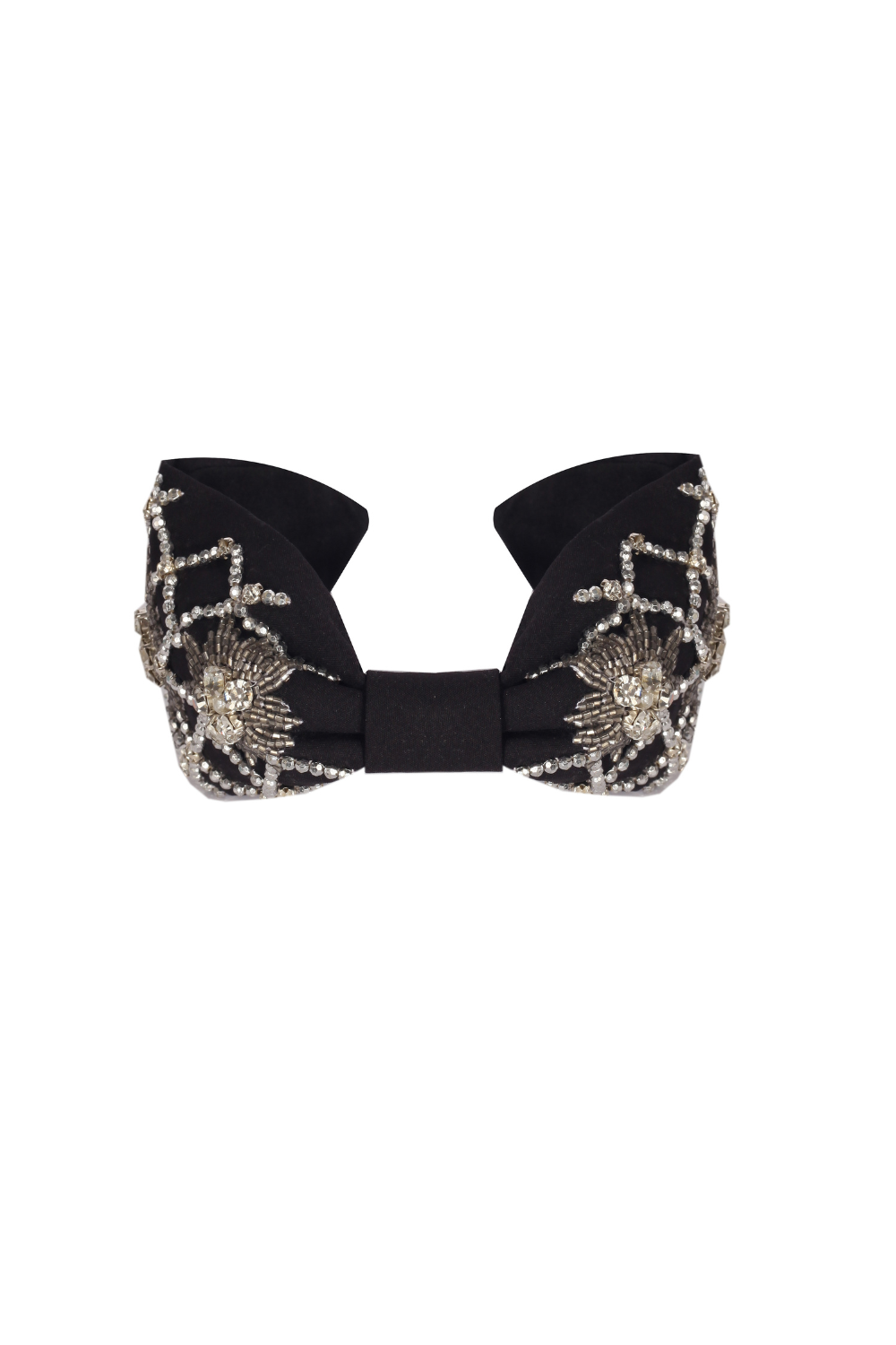 Maisha's-Royal İpek Kumaş Üzerine Özel Tasarım İşlemeli Taç-Saç Aksesuarı-2-Milagron.com