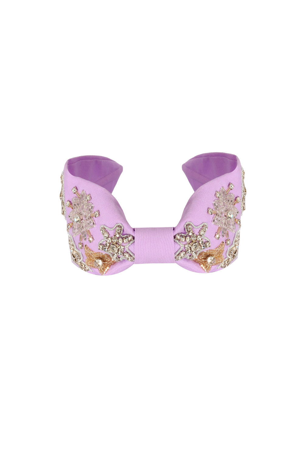 Maisha's-Stella İpek Kumaş Üzerine Özel Tasarım İşlemeli Taç-Saç Aksesuarı-2-Milagron.com