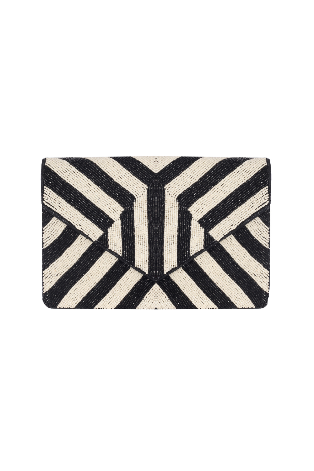 Maisha's-Zebra İşlemeli Özel Tasarım Clutch Çanta-El Çantası-1-Milagron.com