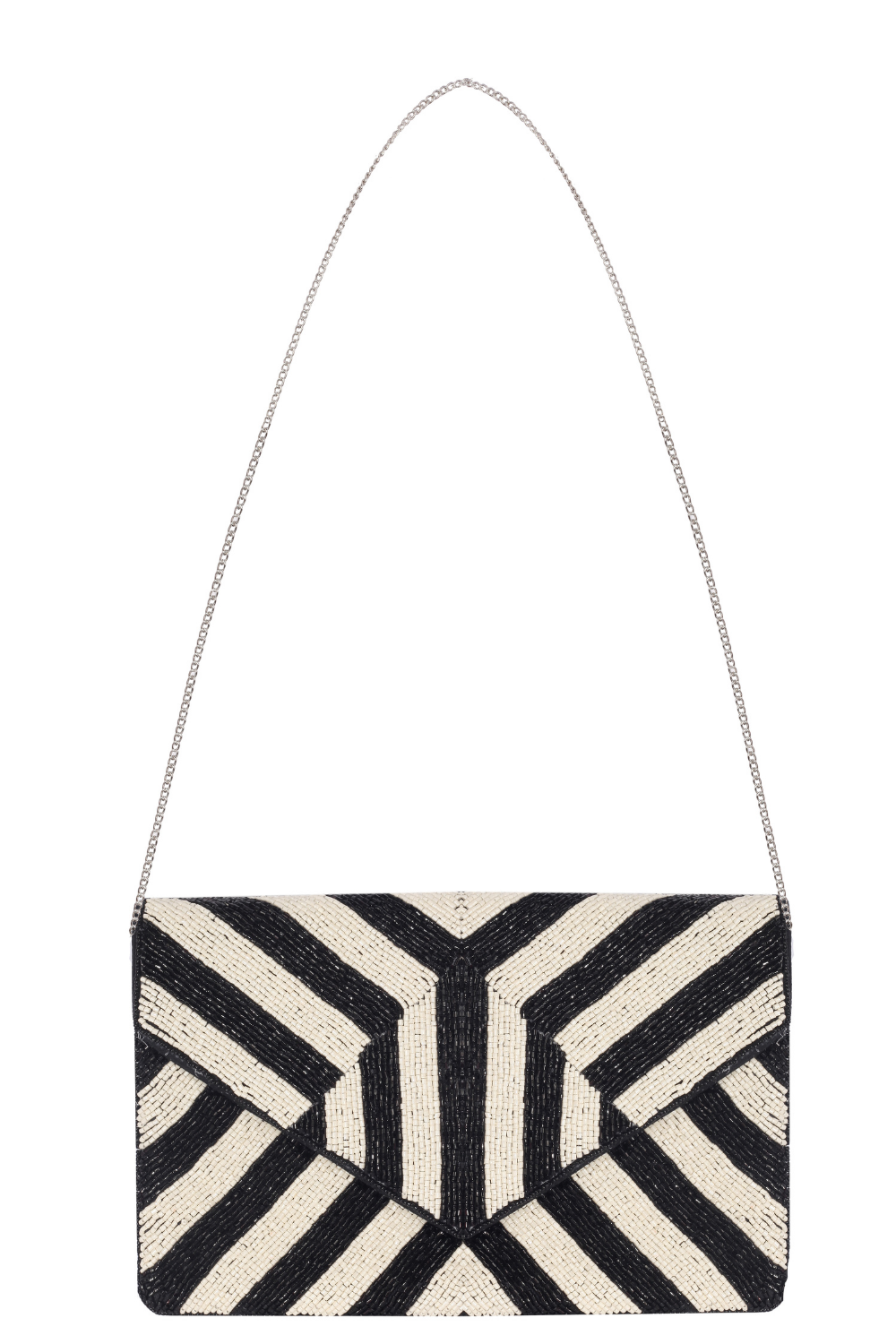 Maisha's-Zebra İşlemeli Özel Tasarım Clutch Çanta-El Çantası-3-Milagron.com