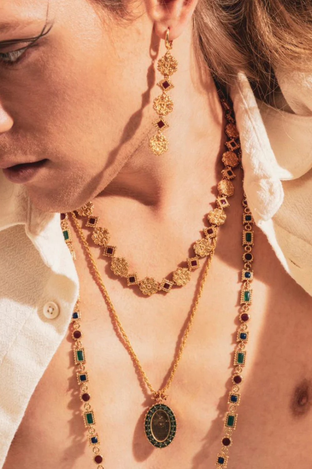 Maison Lygos-Galla Placidia Kare Kolye-Kolye-3-Milagron.com