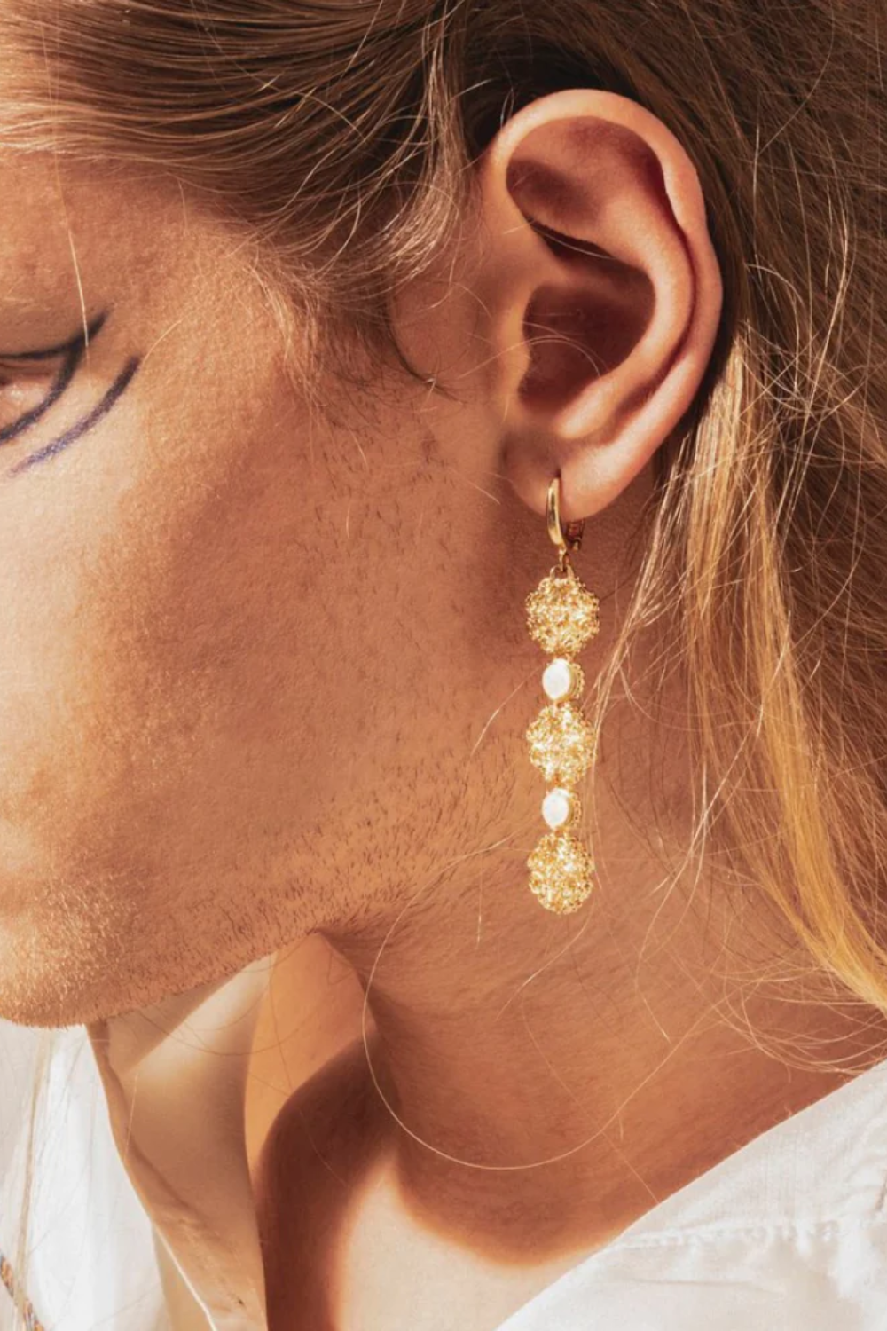 Maison Lygos-Galla Placidia Yuvarlak Küpe-Küpe-3-Milagron.com